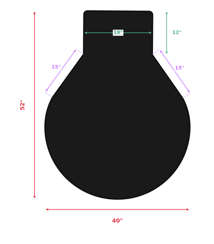 40 x 52 black beaker chair mat dimensions