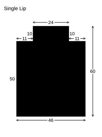 46 X 60 Single Lip (10 Inch  X  24 Inch Lip) | NonStudded Chair Mat Black .110 Vinyl