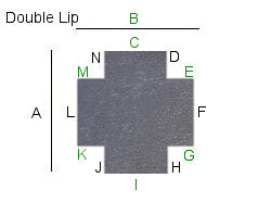 36 X 48 Double Lip NonStudded | Clear .125 Inch Vinyl