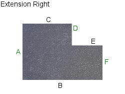 60 X 96 Extension Right NonStudded | Clear .125 Inch Vinyl