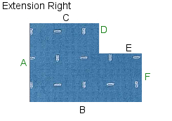 48 X 96 Extension Right Studded | Clear .145 Inch Vinyl