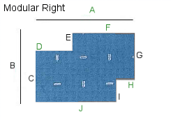 48 X 96 Modular Right Studded | Clear .145 Inch Vinyl