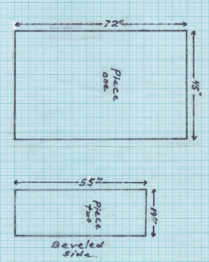 Custom Mat | Brostrom | .250 Thickest Clear Studded Mat for Carpet | ONLY ONE SIDE OF ONE MAT IS BEVELED (see diagram)