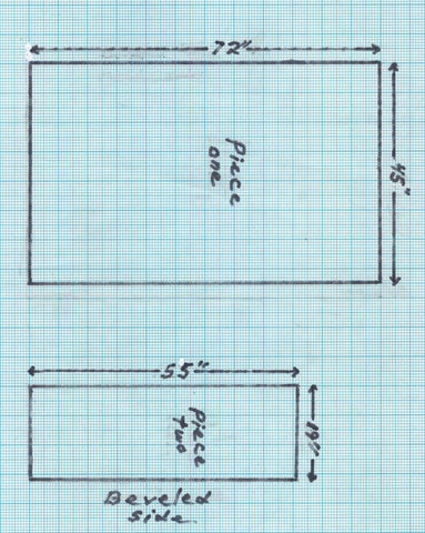 Custom Mat | Brostrom | .250 Thickest Clear Studded Mat for Carpet | ONLY ONE SIDE OF ONE MAT IS BEVELED (see diagram)