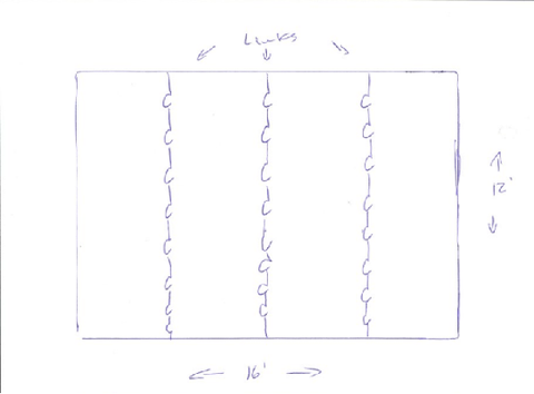 Paul Simpson | Custom Link Mat | 12 foot x 16 foot | Clear Non-Studded .125 | With a Beveled Edge