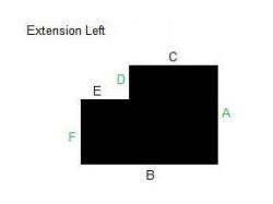 46 X 60 Extension Left Studded | Black .145 Inch Vinyl