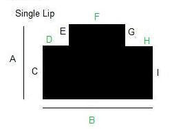 60 X 60 Single Lip Studded | Black .145 Inch Vinyl