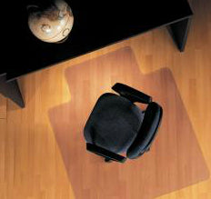 Clear 60 x 103 Non-Studded .125 thick | Williams Homes | Executive Receptionist Desk